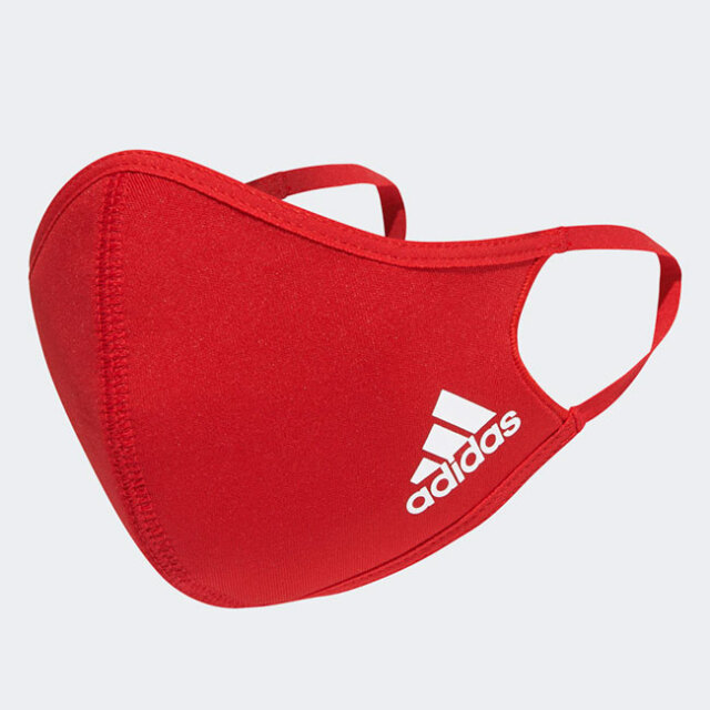 アディダス Adidas ユニセックス フェイスカバー 3枚組 ウォッシャブルタイプ 洗えるマスク Atv004 H レッド 21y1m