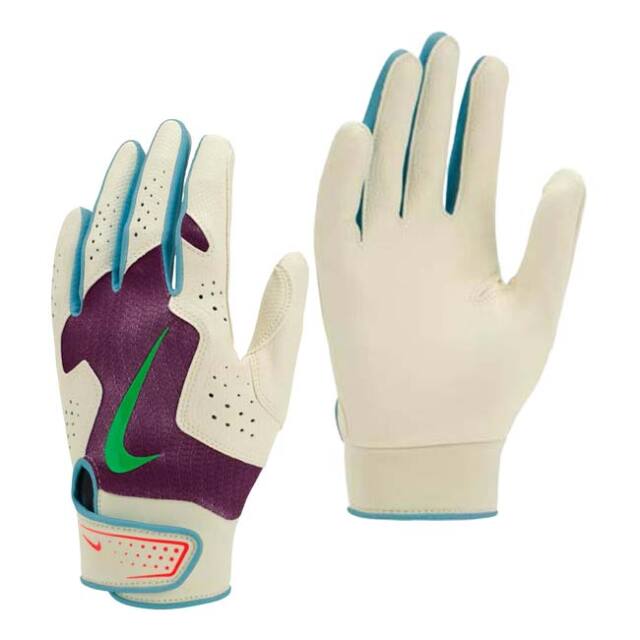 ナイキ(NIKE) ジュニア Alpha 2.0 アルファ2.0 ユース バッティンググローブ 両手用 野球 BA1202-517 ブライトグレープ×Cミルク(26y10m)