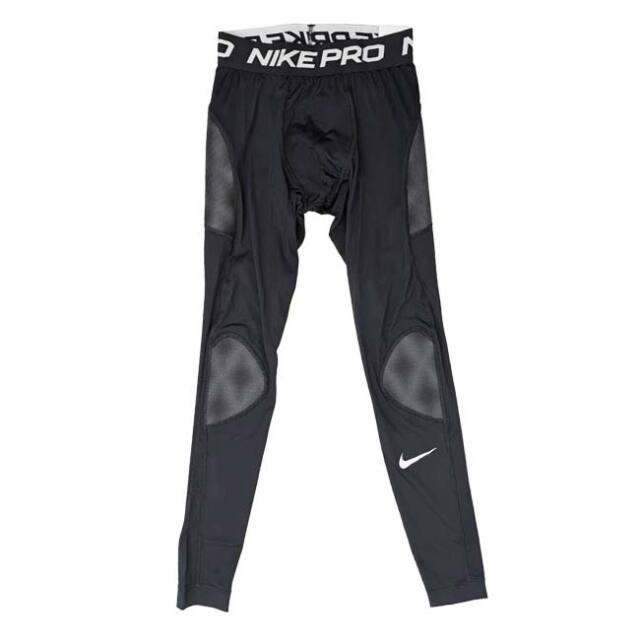 ナイキ(NIKE) メンズ PRO プロ Dri-FIT スライダー ロングタイツ パッド付き フルレングス JA1215-010 ブラック×ホワイト(26y10m野球)