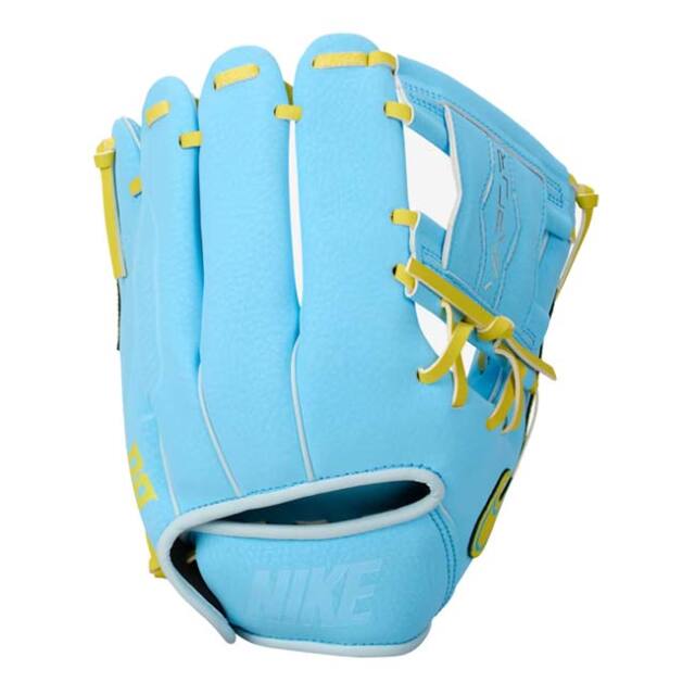 【ロナルド・アクーニャ Jr.】【右投げ用】ナイキ(NIKE) ジュニア VAPOR ヴェイパー YOUTH 野球用グローブ 内野 外野 BA2007-403 Bブルー×Oイエロー(25y12m)