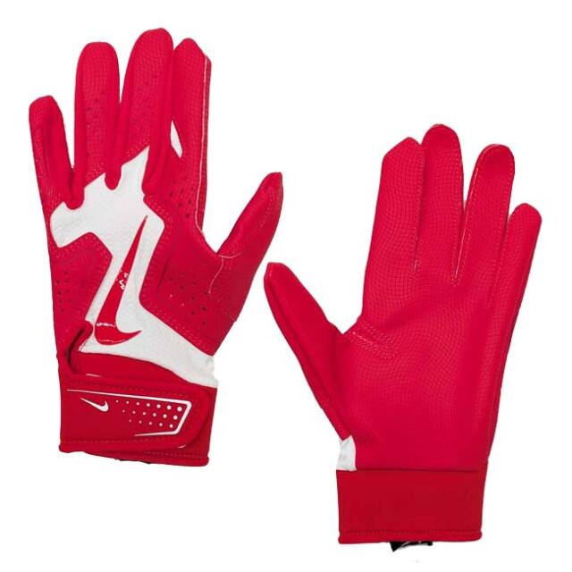 【9,000円以上で8％OFFクーポン】ナイキ(NIKE) ジュニア Alpha 2.0 アルファ2.0 ユース バッティンググローブ 両手用 BA1202-143 ホワイト×Uレッド(25y10m)