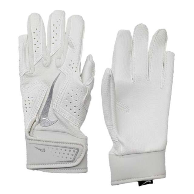 【9,000円以上で8％OFFクーポン】ナイキ(NIKE) ジュニア Alpha 2.0 アルファ2.0 ユース バッティンググローブ 両手用 BA1202-117 ホワイト×Mシルバー(25y10m)