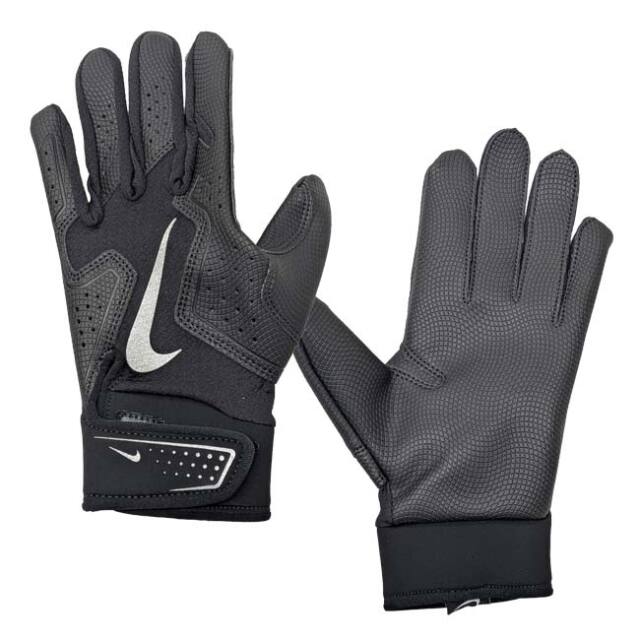 【9,000円以上で8％OFFクーポン】ナイキ(NIKE) ジュニア Alpha 2.0 アルファ2.0 ユース バッティンググローブ 両手用 BA1202-093 ブラック×Mシルバー(25y10m)