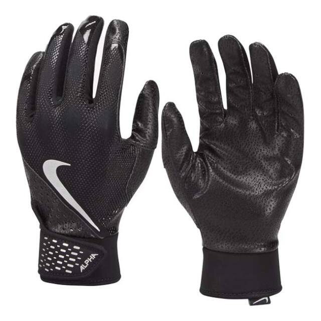 【9,000円以上で8％OFFクーポン】ナイキ(NIKE) 2025 SP ジュニア Alpha アルファ ユース バッティンググローブ 両手用 N1004382-025 ブラック(25y5m野球)