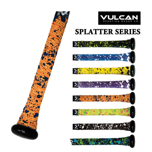 【9,000円以上で8％OFFクーポン】VULCAN(バルカン) SPLATTER SERIES バット用 グリップテープ 野球 ベースボール バットアクセサリー 0.50／1.00／1.75mm (22y9m)