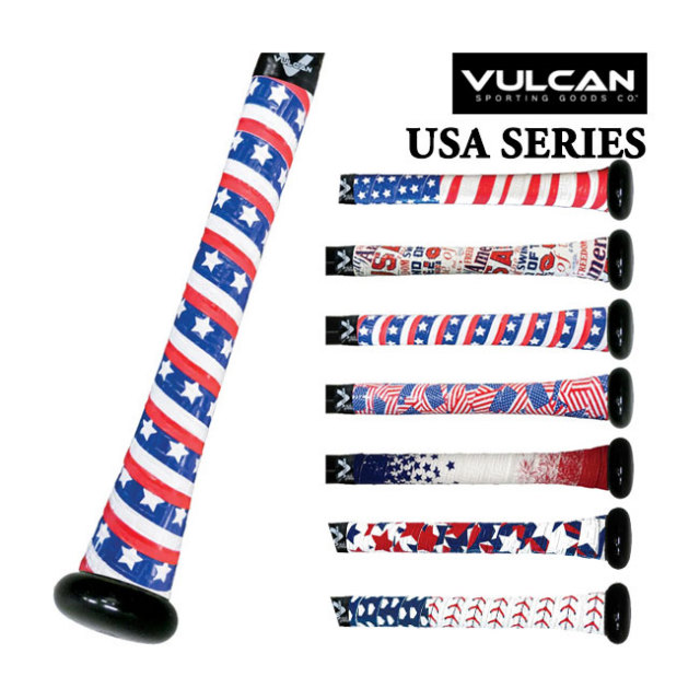 【9,000円以上で8％OFFクーポン】VULCAN(バルカン) USA SERIES バット用 グリップテープ 野球 ベースボール バットアクセサリー 0.50／1.00／1.75mm (22y9m)