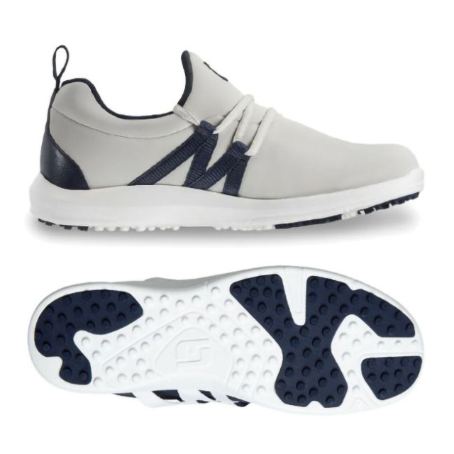 フットジョイ Footjoy レディース Fj レジャー スパイクレス ゴルフシューズ スリップオンシューズ スリッポン サンド ネイビー y12m