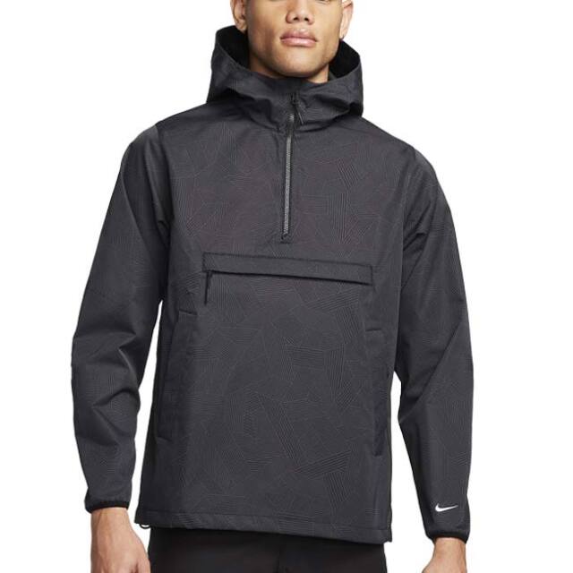 売切りセール！【日本サイズ】ナイキ(NIKE) 2024 SP メンズ アンスクリプテッド レペル ゴルフ フード付きアノラック ジャケット FJ6817-010 ブラック×ホワイト(24y2mゴルフ)