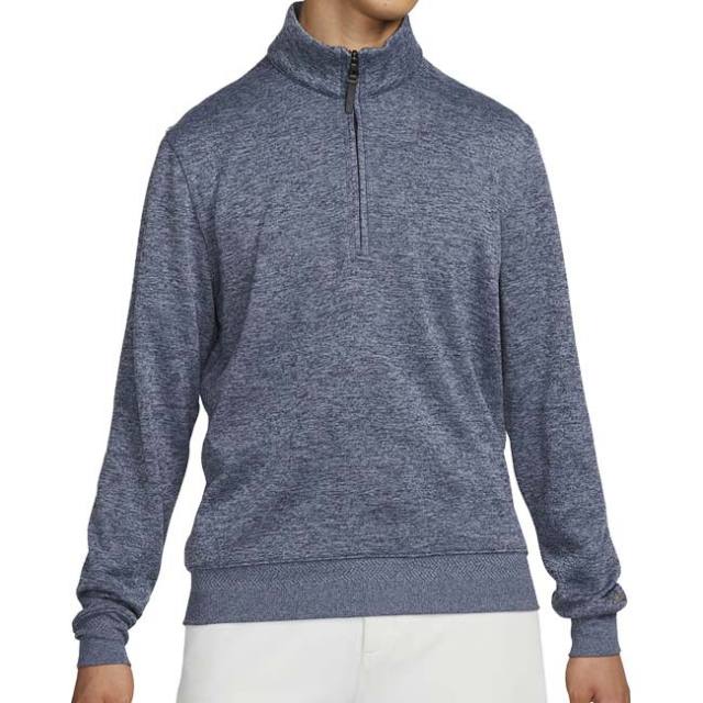 売切りセール！【日本サイズ】ナイキ(NIKE) 2023 HO メンズ Dri-Fit プレーヤー ハーフジップ 長袖シャツ DH0987-451 OB×A.スレート(23y10mゴルフ)