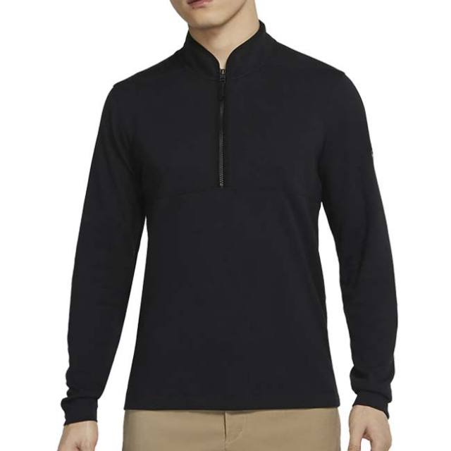 売切りセール！【日本サイズ】ナイキ(NIKE) 2023 SP メンズ Dri-FIT ビクトリー ハーフジップ 長袖シャツ DJ5475-010 ブラック(23y8mゴルフ)