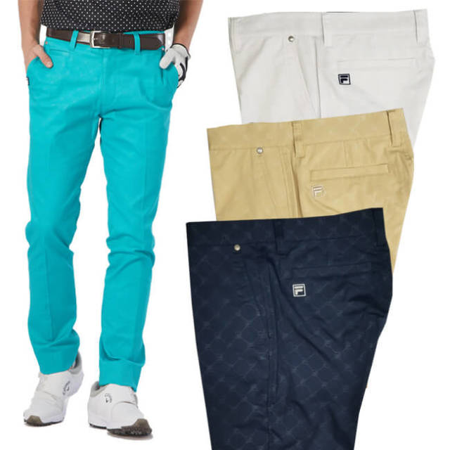 在庫処分特価 日本サイズ フィラ Fila メンズ ロングパンツ グランドパターンパンツ 740 300 y3mゴルフ