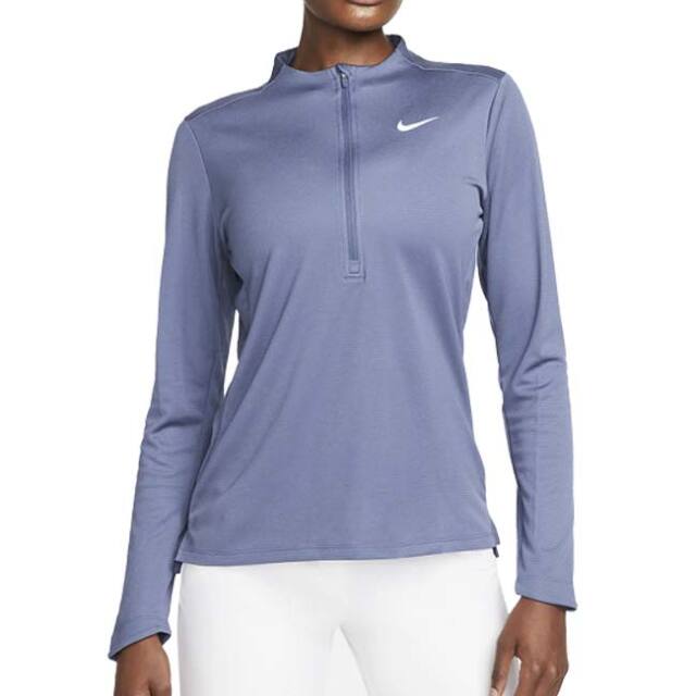 売切りセール！【日本サイズ】ナイキ(NIKE) 2023 レディース DRI-FIT UV アドバンテージ ハーフジップ 長袖トップス DX1492-491 ディフューズブルー(23y7mゴルフ)