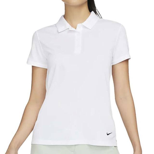 売切りセール！【日本サイズ】ナイキ(NIKE) レディース DRI-FIT ビクトリー SLD 半袖ポロシャツ DH2310-100 ホワイト×ブラック(23y5mゴルフ)