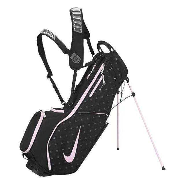 ナイキ(NIKE) AIR SPORT2 エアスポーツ2 ALP スタンド型ゴルフバッグ 9.5型 ４分割 キャディバッグ GF3020-028 ブラック×セイル×ピンクF(26y1m)