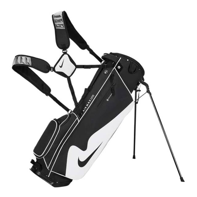 【8日から72時間 8%OFFクーポン】ナイキ(NIKE) 2025 AIR MAX LITE GB エアマックス ライト スタンド型ゴルフバッグ 9型 ４分割 キャディバッグ GF3018-095 ブラック×ピュアプラチナム(25y10m)