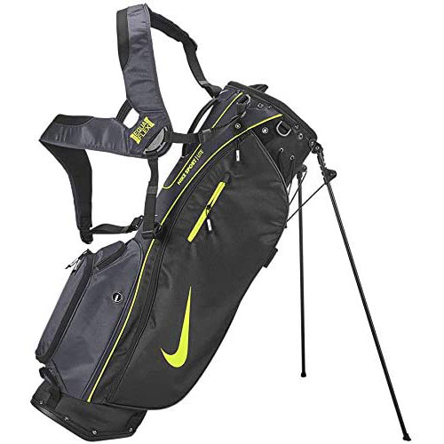 ナイキ(NIKE) スポーツライト スタンドバッグ ゴルフバッグ キャディバッグ GF3003／GF3011-066 ブラック×ボルト(20y6m)