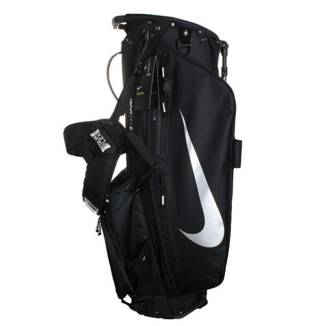 ナイキ Nike エアスポーツ スタンドキャディバッグ ゴルフバッグ Gf3002 072ブラック メタリックシルバー y1m ナイキ Nike エアスポーツ スタンドキャディバッグ ゴルフバッグ Gf3002 072ブラック メタリックシルバー y1m