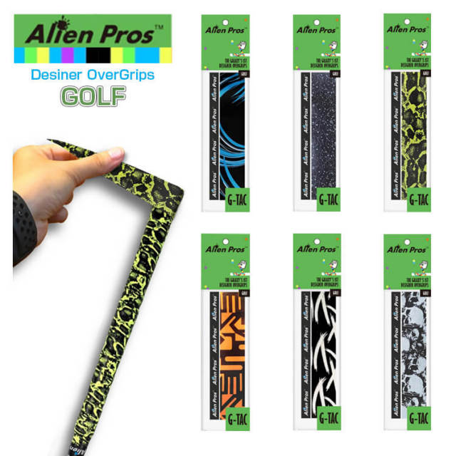 [ゴルフ用ウェット1本入]Alien Pros(エイリアン プロス) デザイナー ゴルフ オーバー グリップテープ ウェット タイプ GT-GO-1(20y9m)