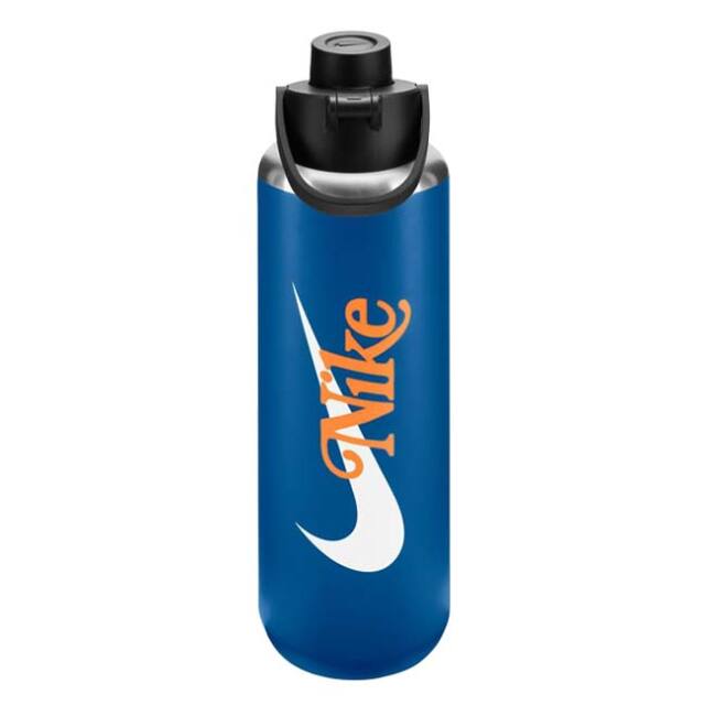 【保冷専用直飲みタイプ】ナイキ(NIKE) ステンレススチール リチャージチャグボトル 携帯用魔法瓶 32oz(950ml) 水筒 HY2023-428 ブルージェイ×ブラック(26y7m)