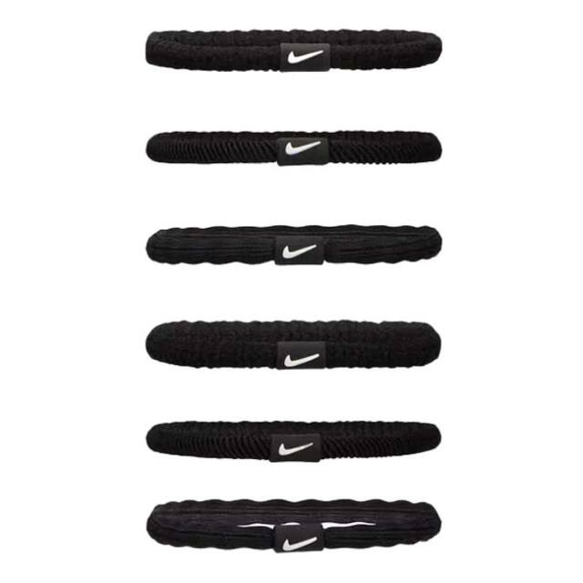 ナイキ(NIKE) フレックス ヘアタイ ヘアゴム 同色6本組 N1009194／BN2085-091 ブラック×ホワイト(24y3m)