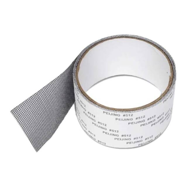 「必要な長さに切って貼るだけ！」ハック(HAC) 網戸補修テープ シールタイプ 幅4.8cm×長さ2m HAC4234-ブラック(24y12m)