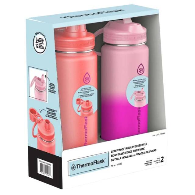 サーモフラスク(ThermoFlask) 真空断熱ステンレスボトル 携帯用まぼう