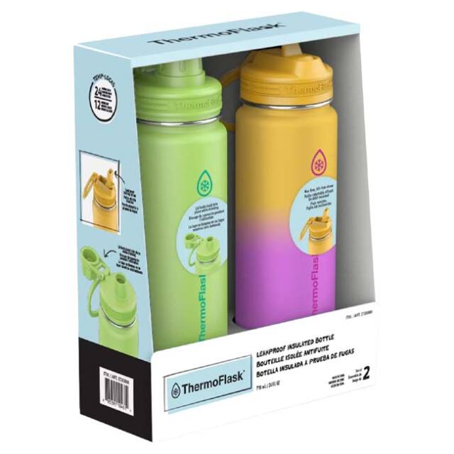 サーモフラスク(ThermoFlask) 真空断熱ステンレスボトル 携帯用まぼう