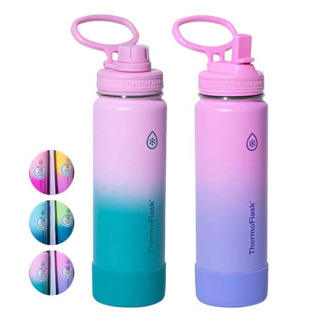 サーモフラスク(ThermoFlask) 真空断熱ステンレスボトル 携帯用