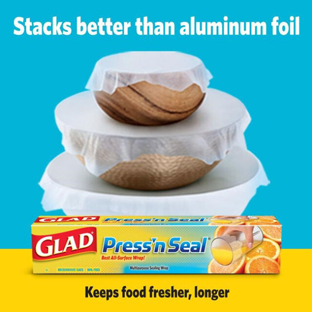 GLAD(グラッド) ストレージフードラップ プレス＆シール 43.4m×3