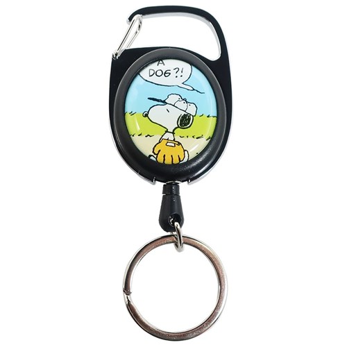 らくらくリールつき Peanuts ピーナッツ Snoopy スヌーピー メタリール キーリング キーホルダー カラビナタイプ 野球 18 21y1m