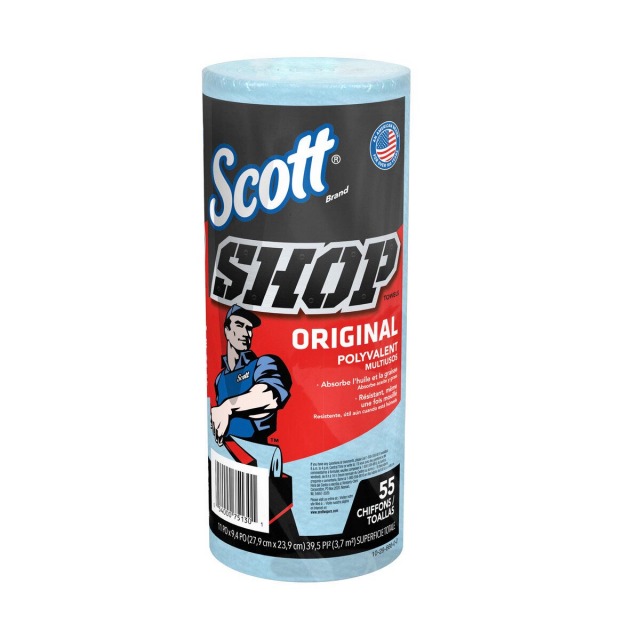 スコット カーショップタオル 55シート 10ロール ×2セットScotto スコット ショップタオル ブルー 55枚×10ロール 自動車用