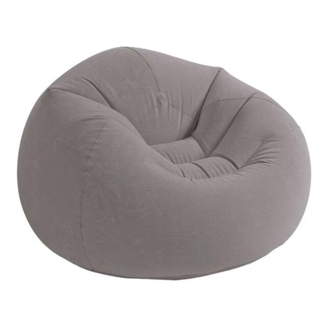INTEX(インテックス) ビーンレスバッグチェア ラウンジチェア 空気注入式 エアチェア 1人用 コンパクト収納可能 屋内専用 68579NP-クラウドグレー(23y11m)