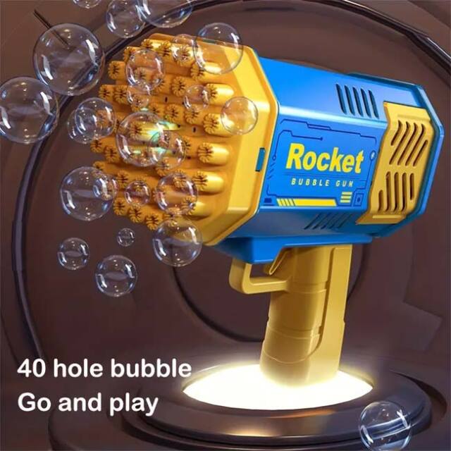 たくさんのシャボン玉が一気に噴き出す！」 40穴 電動バブルマシン