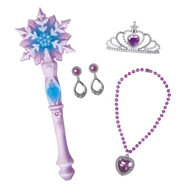 ハック(HAC) スノープリンセス マジカルステッキ ネックレス・ティアラ・イヤリング お姫様に変身！ メロディ＆ライト 電池式 HAC5587 ピンク(26y9m)
