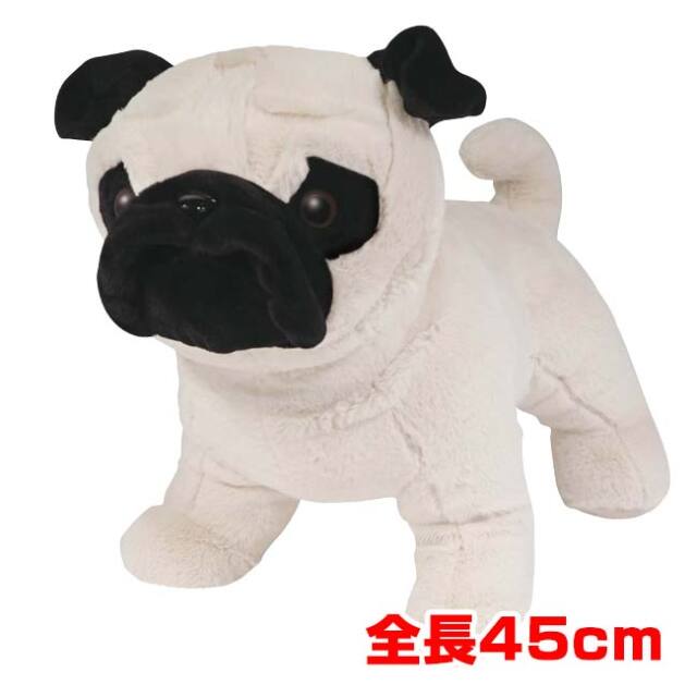 ハック(HAC) ずっといつでもいっしょ！ パグくん 全長45cm パグ犬 ぬいぐるみ 幼児玩具 HAC4425 クリーム(26y9m)