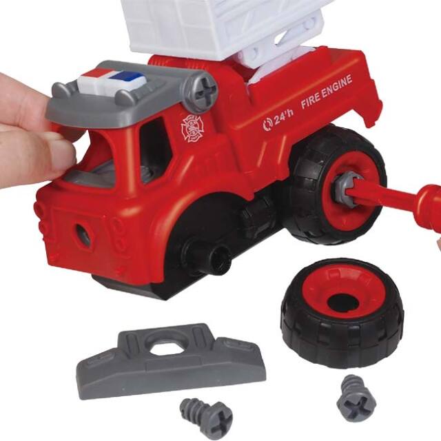ハック(HAC) DIYレスキューカー 組立＆分解 ドライバー付属 はたらくクルマ ※車のタイプをお選びいただくことはできません※ HAC4247 レッド(26y9m)