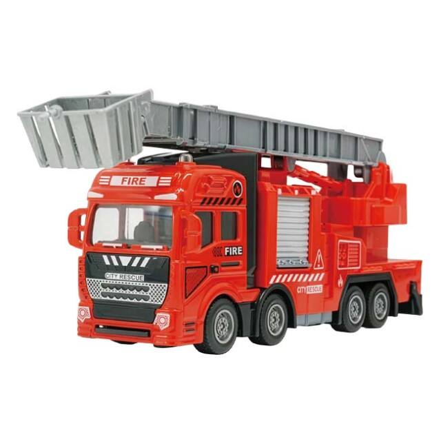 ハック(HAC) リアル消防車 はしご車 はたらくクルマ プルバックカー HAC5585 レッド(26y9m)