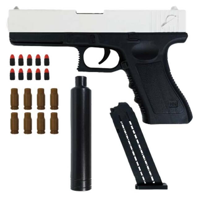 電動エアガン、ガスブローバック、インテリア雑貨※機能保証無しのジャンク品 リアルな感触を楽しめる！】ハック(HAC) ブローバック エアーガン 電池