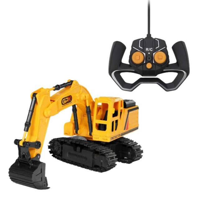 「本格的なキャタピラ走行！」ハック(HAC) RC リモートモーション ショベルカー 27Mhz 最大30cm リモコンカー HAC4288イエロー(24y9m)【LI電含】