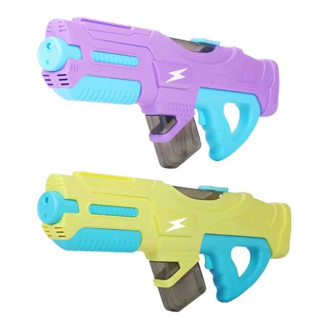 【2個セットなので対戦可能！】KID GALAXY(キッドギャラクシー) 電動水鉄砲 Water Blaster 2パック USB充電式 QQ コストコ 69406 パープル×イエロー(25y7m)