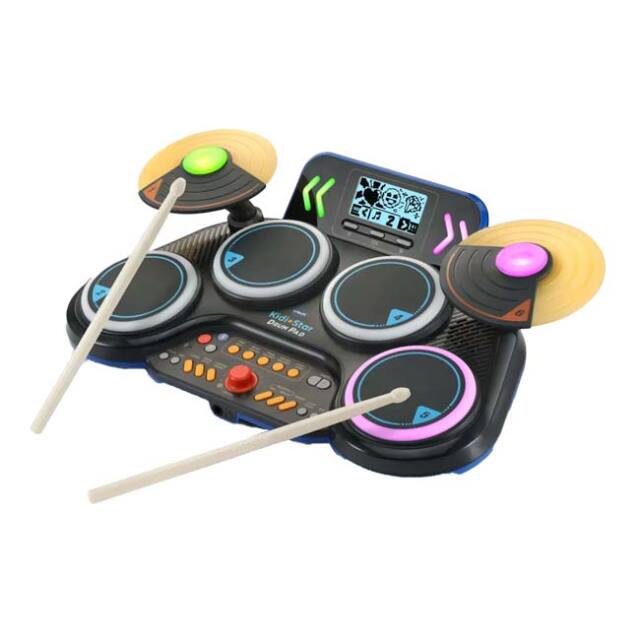 「楽しみながらドラムの腕を磨こう！」VTECH(ヴイテック) キディー スーパースター ドラムキット QQ コストコ 1785021ブラック(24y9m)