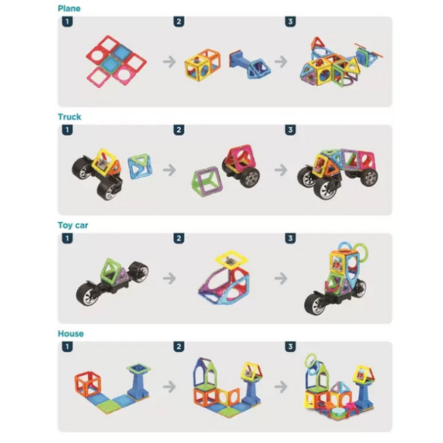 ボーネルンド(BorneLund) マグフォーマー トランスフォームセット 50ピース 図形遊び 知育玩具 図形 立体 多面体 QQ MF797013(22y11m)