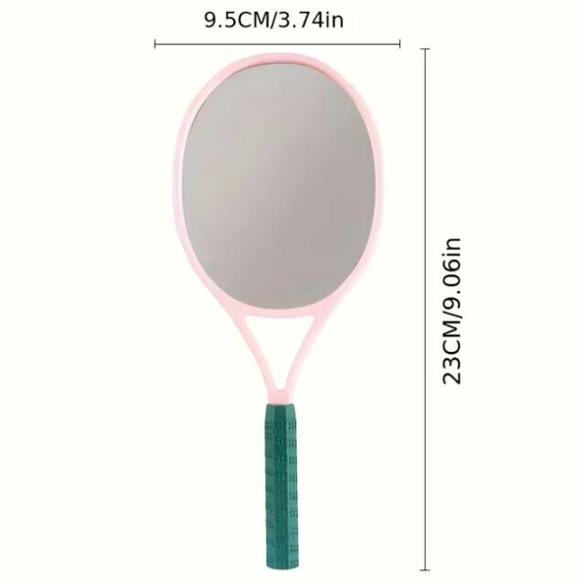 テニスラケット型 ハンドミラー 手鏡 メイクアップミラー 携帯ミラー