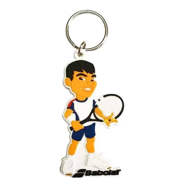 バボラ(Babolat) プレイヤーズ カルロス・アルカラス キーリング キーホルダー 850729-100 ホワイト(25y10m)