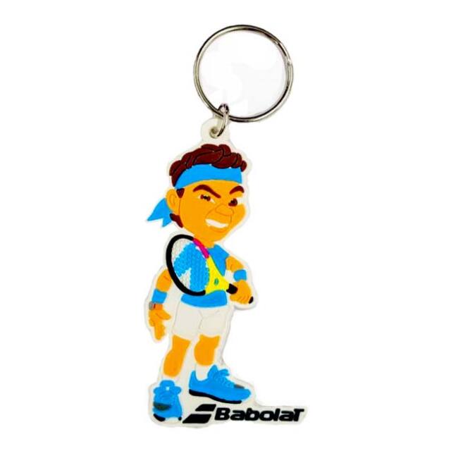 バボラ(Babolat) プレイヤーズ ラファエル・ナダル キーリング キーホルダー 850724-100ホワイト(25y1m)