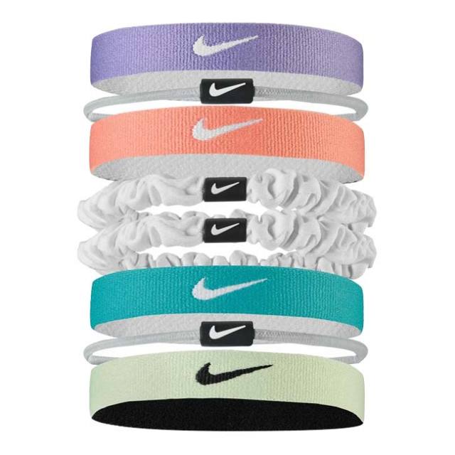ナイキ(NIKE) FLEX フレックス クラシック ミックス ヘアタイ ヘアゴム 8本組 BN2086-572 Rアイス×ブルーT×WH(25y4m)