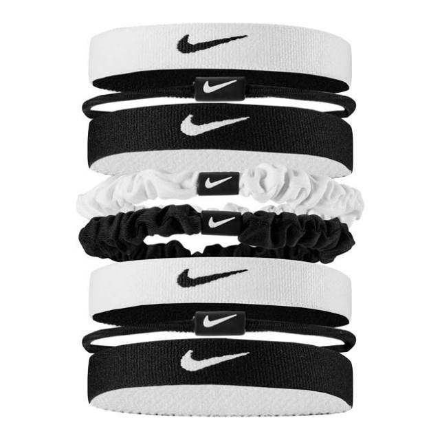 ナイキ(NIKE) FLEX フレックス クラシック ミックス ヘアタイ ヘアゴム 8本組 BN2086-127ホワイト×ブラック(25y4m)