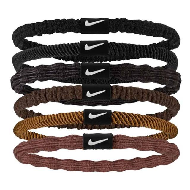 ナイキ(NIKE) FLEX フレックス ヘアタイ ヘアゴム 色違い6本組 BN2085-205カカオW×レッドS×ホワイト(25y4m)