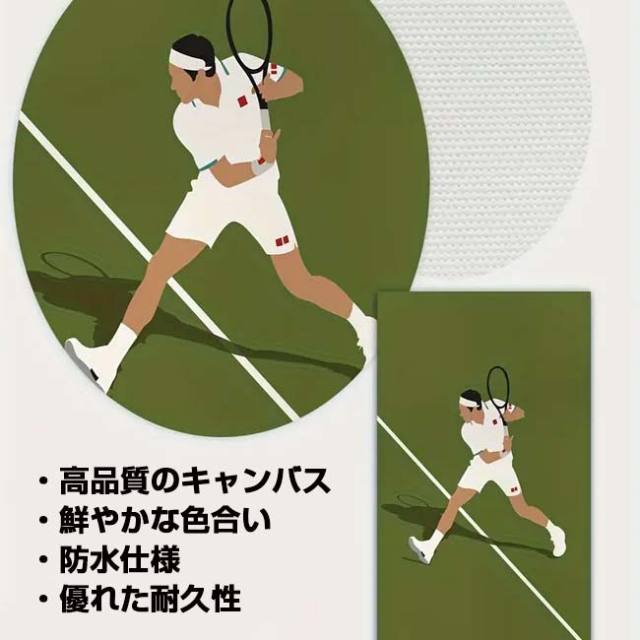 額付きなのですぐに飾れる」 テニスポスター テニスプレイヤー柄