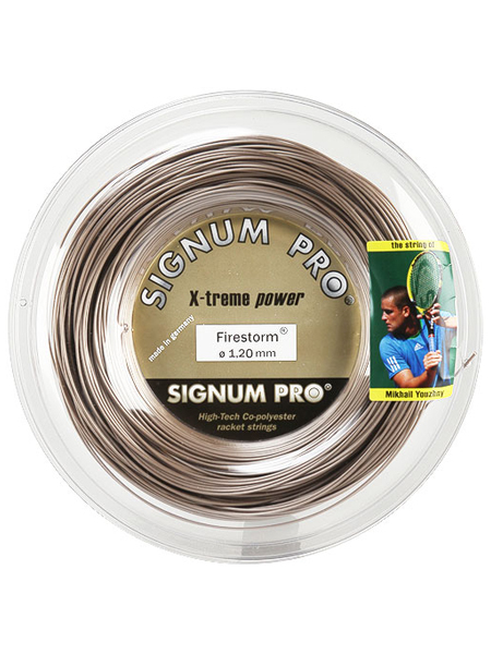 シグナムプロ ファイヤーストーム(120／125／130) 200Mロール 硬式テニス ポリエステル ガット (Signum Firestorm 200ｍ roll strings)